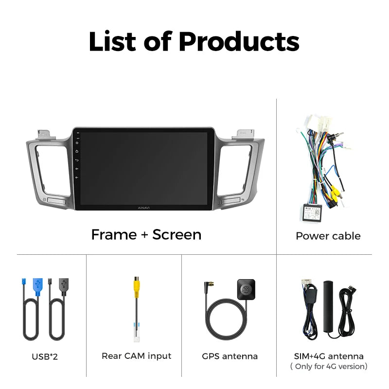 Ainavi Car radio For Toyota RAV4 RAV 4 XA40 2012-2019 Carplay Android