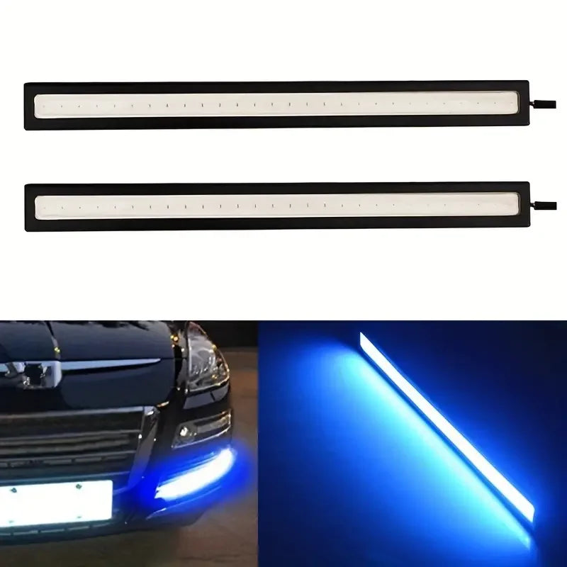 2 PCS Super Bright 17CM LED COB Fog Bulb Car DRL LED Strip Daytime