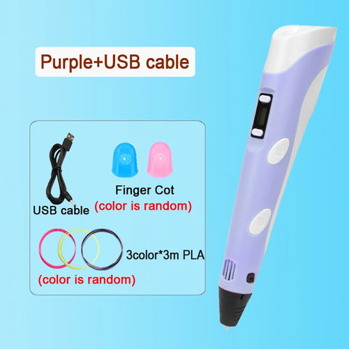 3D Pen For Children 3D Drawing Printing Pen with LCD Screen With PLA