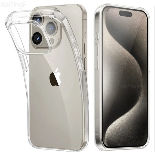Luxury Transparent Case For iPhone 16 15 11 12 13 14 Pro Max Soft TPU