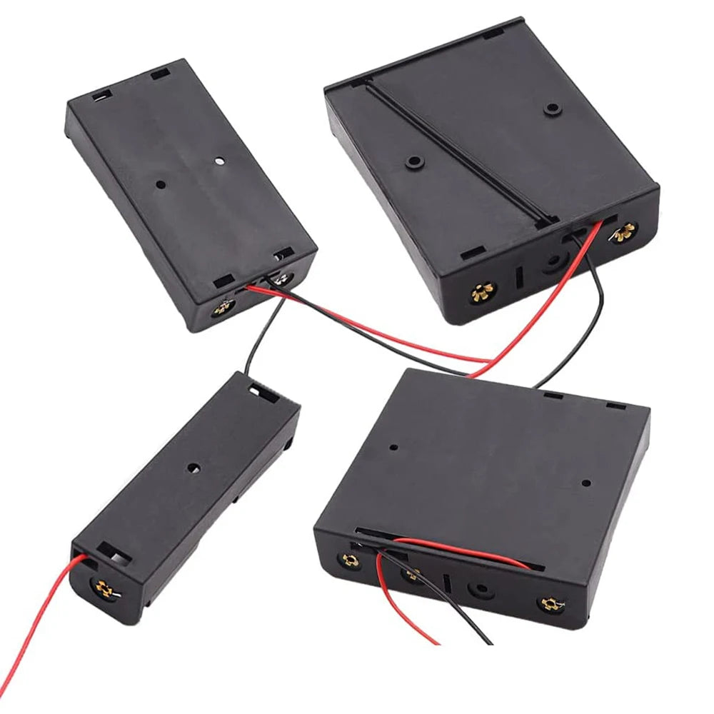 3pcs 18650 Battery Holder Box 1 Slot 3.7V Battery Storage Case 1/2/3/4