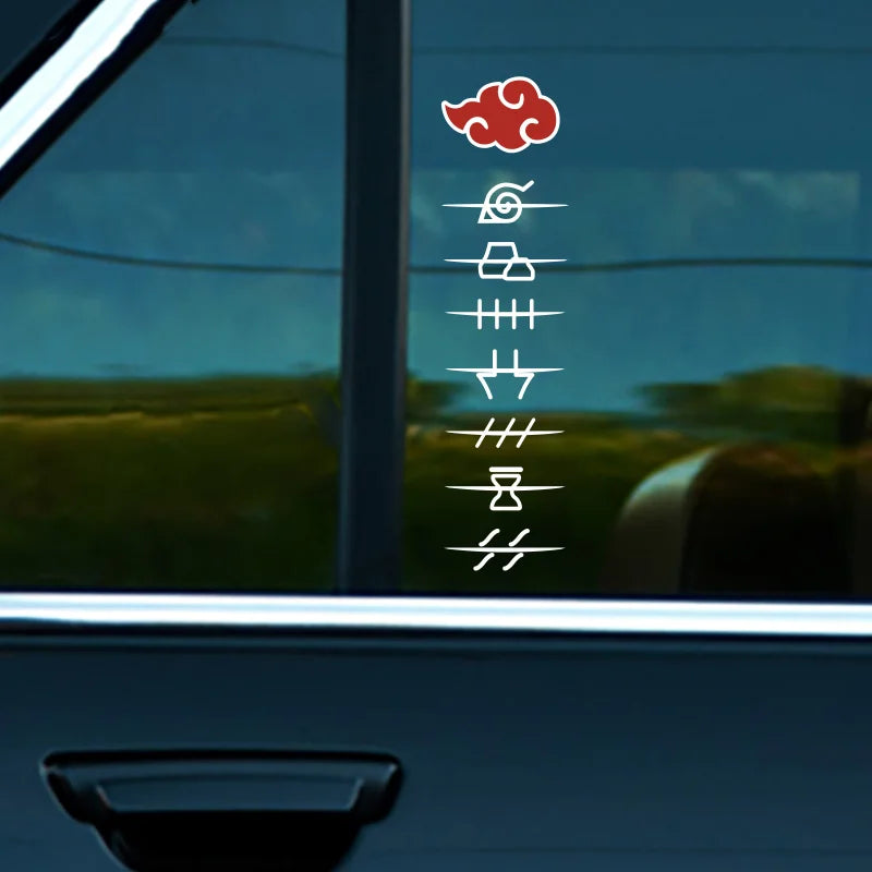 New Naruto Akatsuki Car Stickers Decorate Car Windows Glass Cartoon