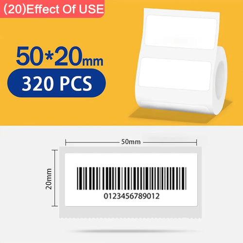 Niimbot 1Roll B1 White Sticker Waterproof Paper Adhesive Label White