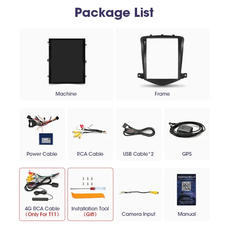 For Chevrolet Cruze 2008-2014 Carplay Android 12 Car Radio Multimedia