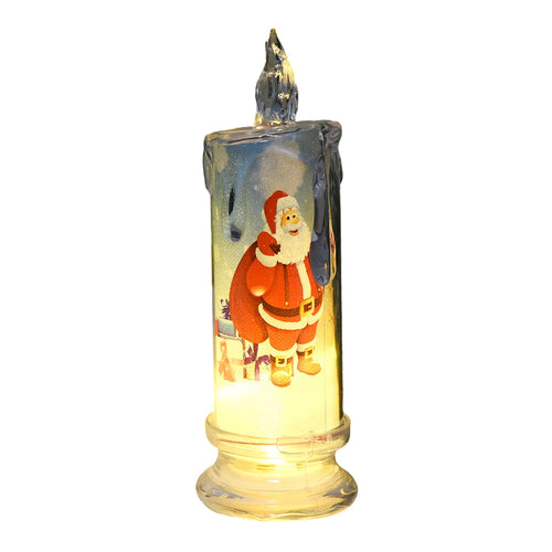 Electronic Candle Christmas Decoration Transparent Built-in Printed