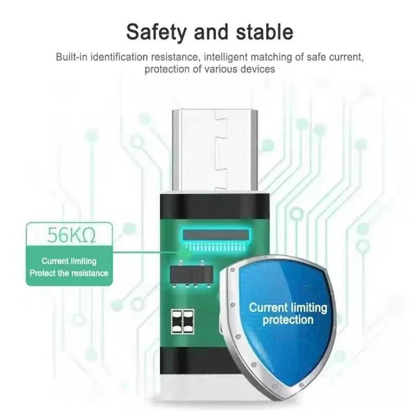 Micro USB Male To Type C Female Adapter Connector for Xiaomi Huawei