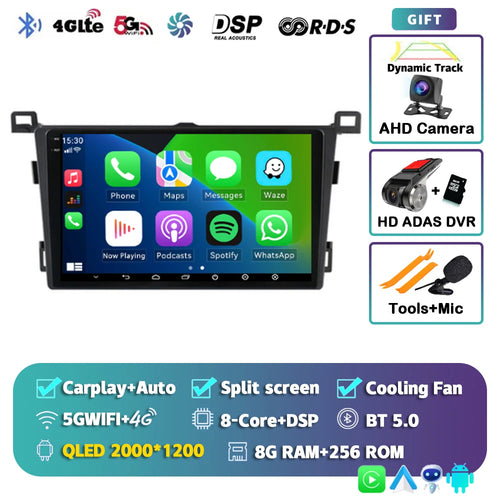 Android 14 Carplay For Toyota RAV4 Rav 4 2013 2014 2015 2016 2017 2018