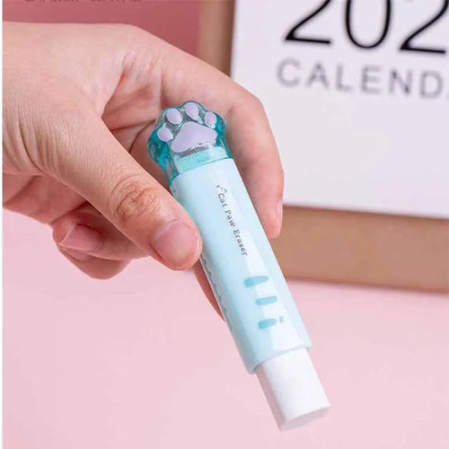 Cute Cat Claw Push-pull Eraser Pencil Eraser Designed for Easy Use,