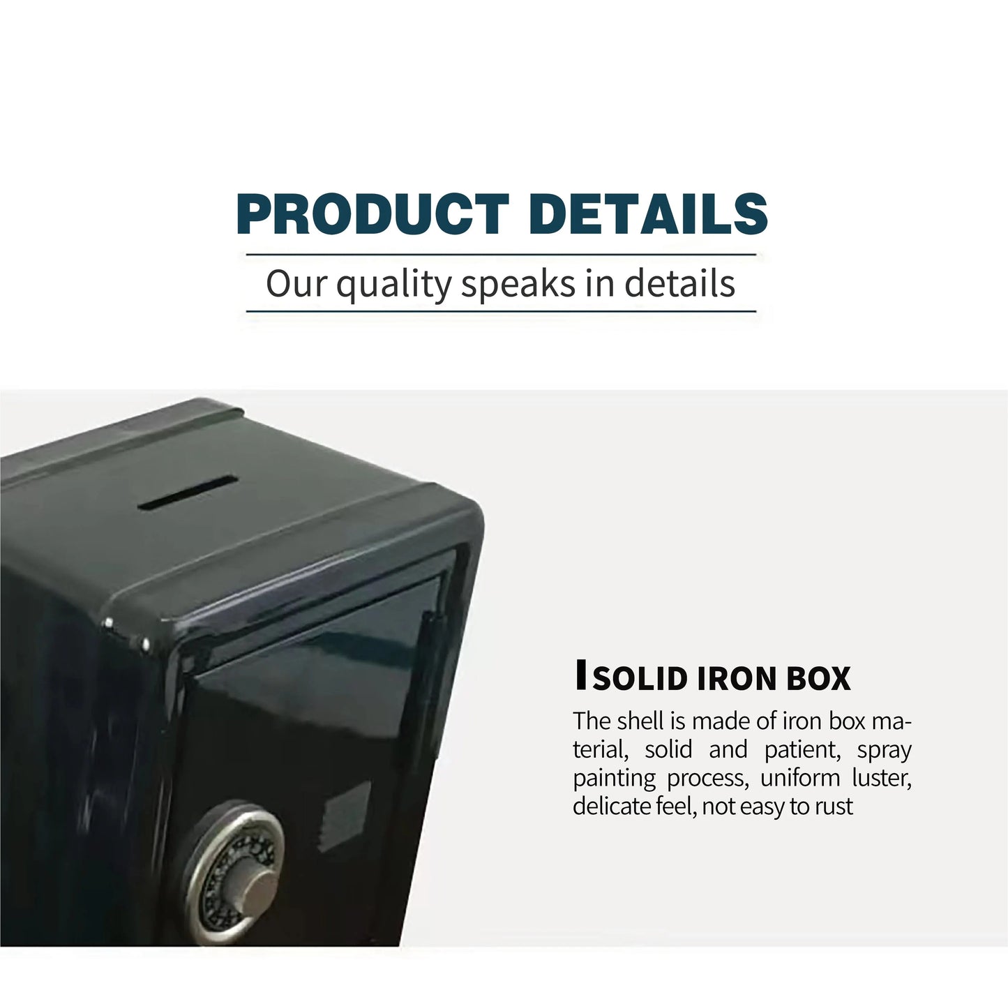 Household Insurance Box Vertical Mini Metal Safe Car Safe Key