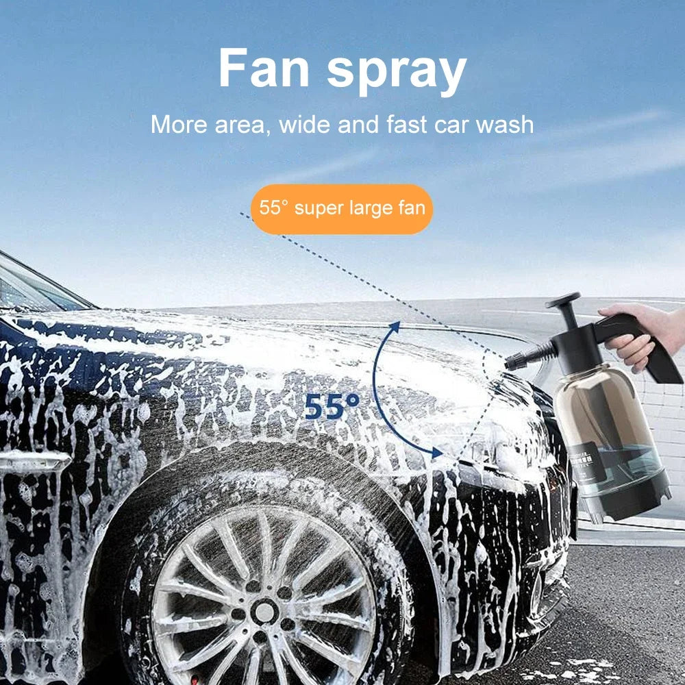 2L Hand Pump Wash Spray Bottle Car Foam Wash Sprayer Car High Pressure