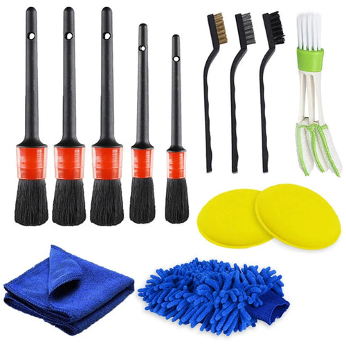 Car Detailing Brush Set Car Cleaning Brushes Sponges Towels for Car