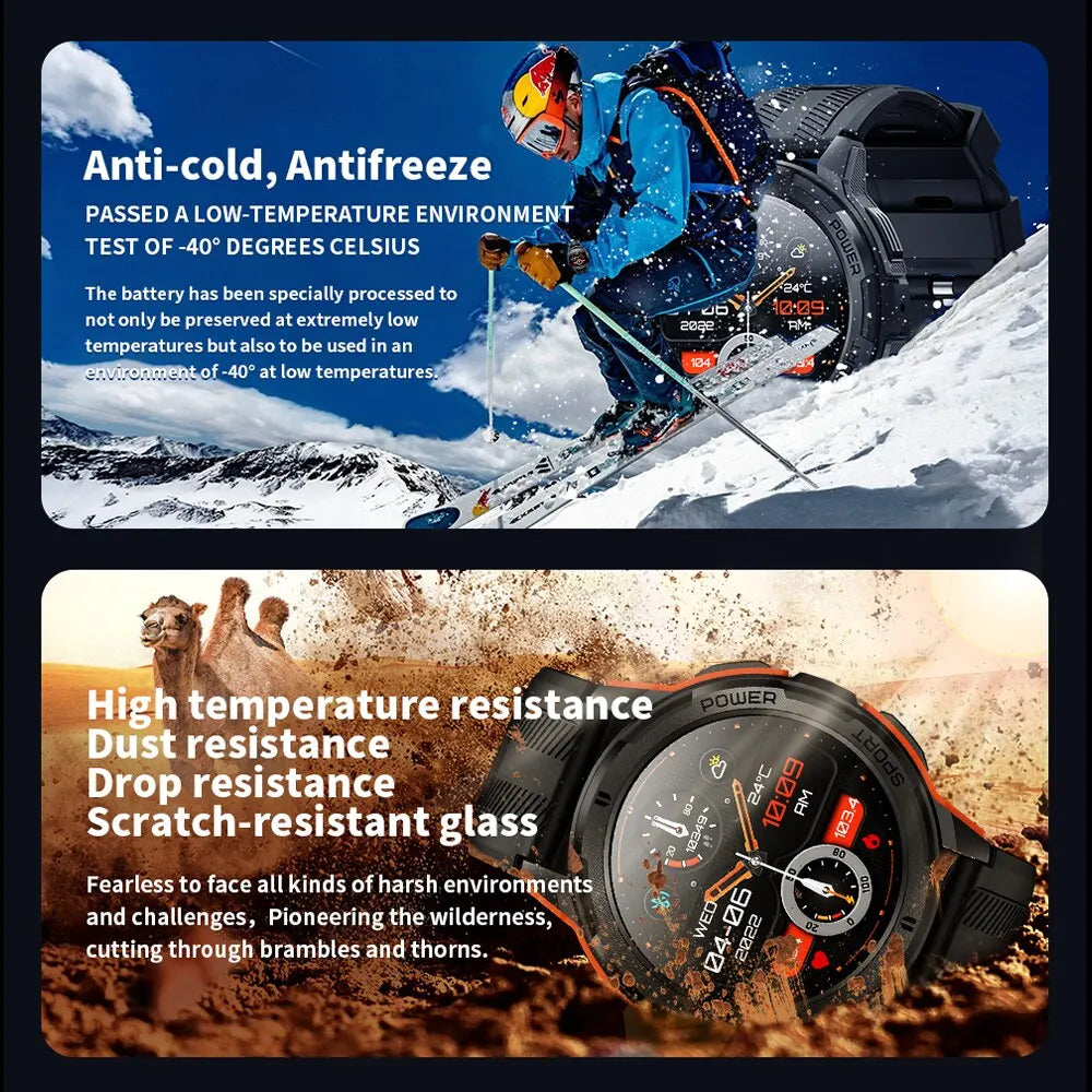 Skmei 1.43 Inch Amoled 1atm Waterproof Pedometer Smartwatch Heart Rate