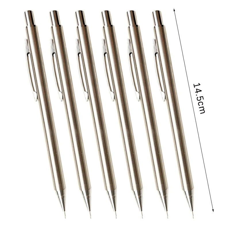 0.3 0.5 0.7 0.9 2.0mm Full Metal Mechanical Pencil Set School Art
