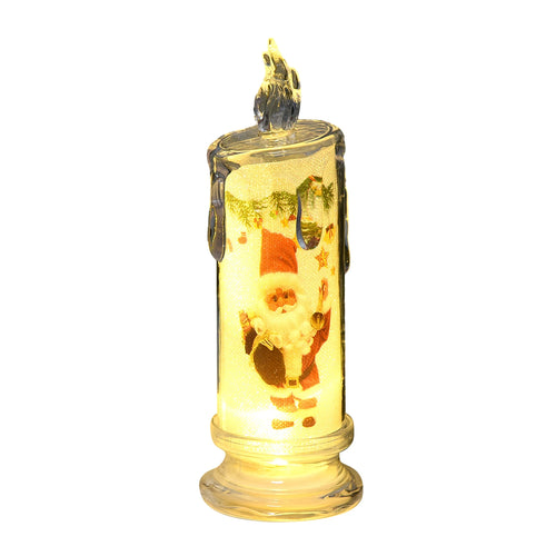 Electronic Candle Christmas Decoration Transparent Built-in Printed