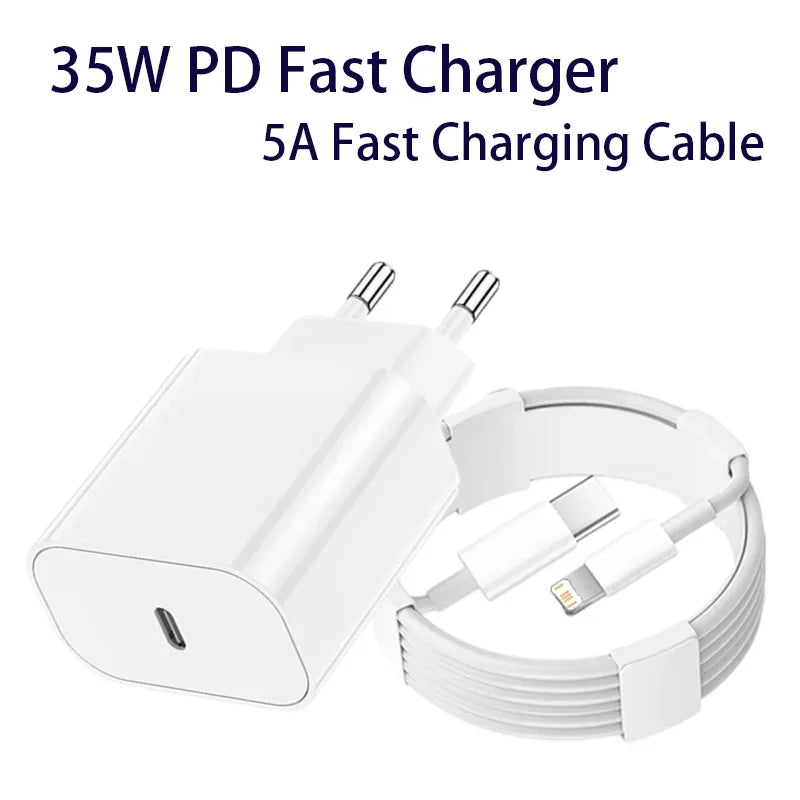 35W PD Fast EU Desktop Charger Wall Charger for IPhone 11 12 13 Mini