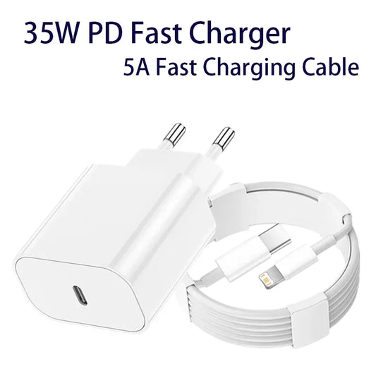 35W PD Fast EU Desktop Charger Wall Charger for IPhone 11 12 13 Mini