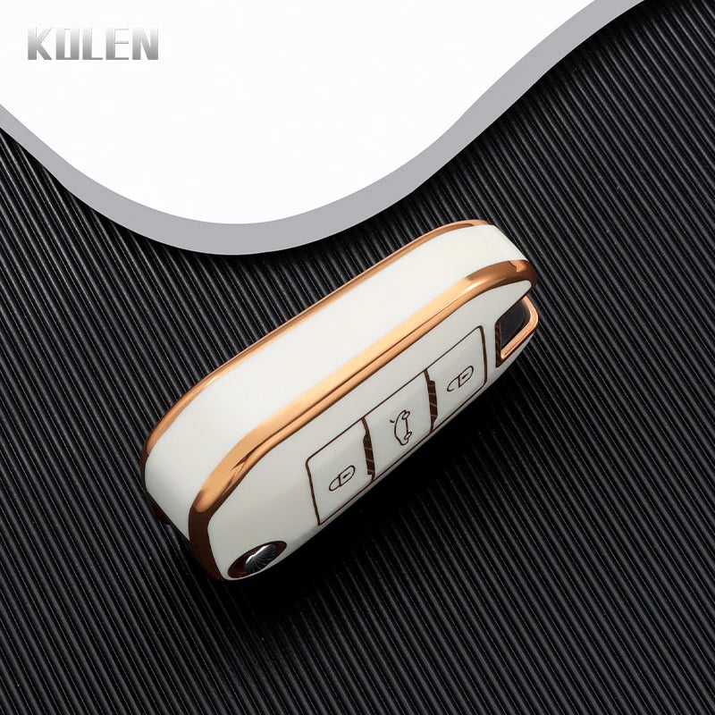 New TPU Car Flip Key Case Cover Shell For Peugeot 208 308 408 508 2008