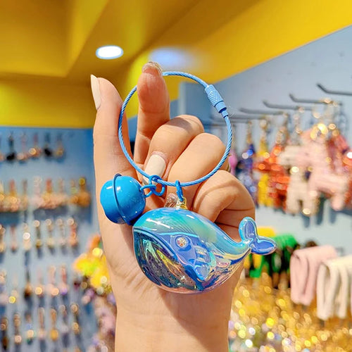 Cute Whale Dolphin Keychain Blue Marine Animal Doll Kawaii Keyring For