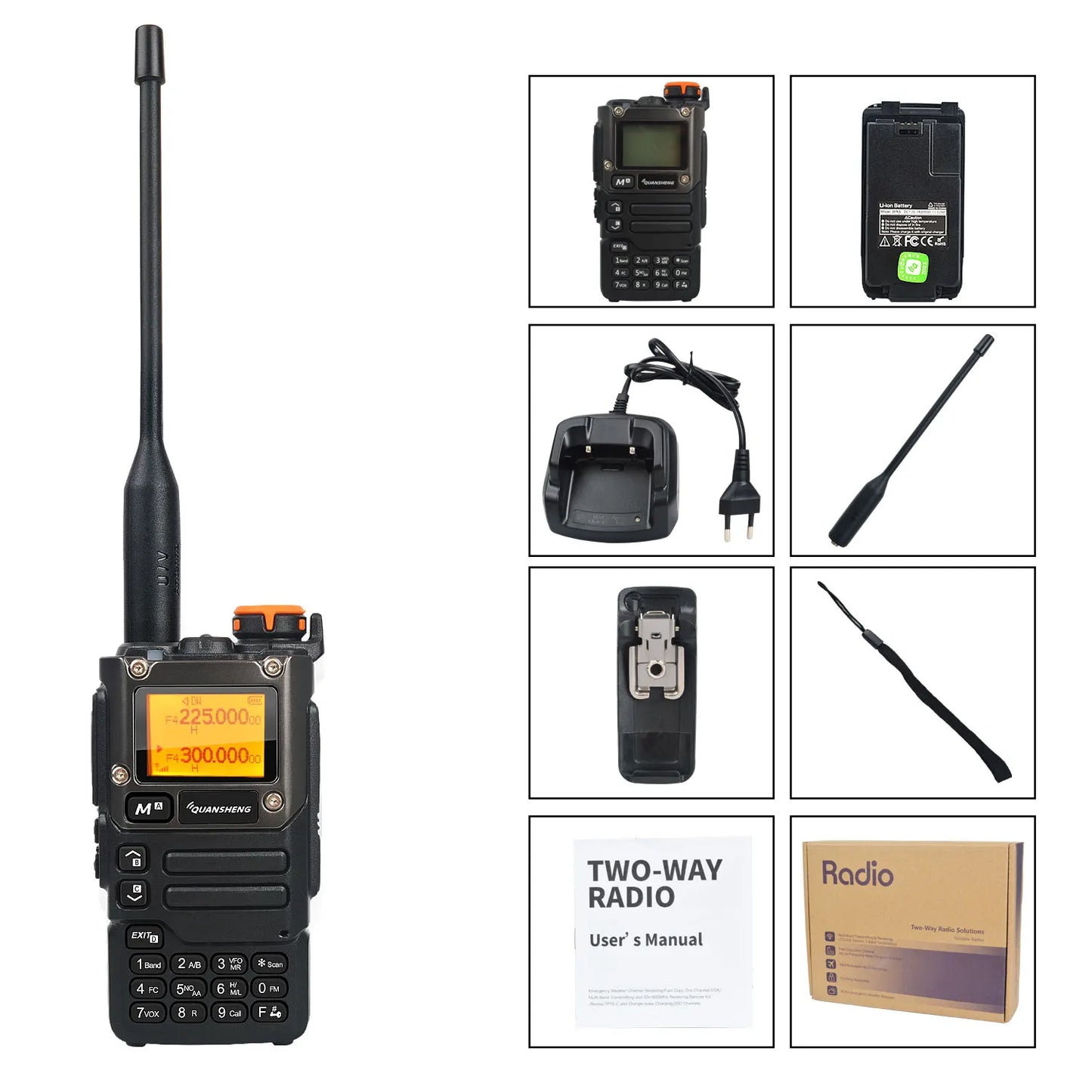 Walkie Talkie Quansheng UV-K5(8) 50-600MHz Air Band Rx Multi-Band