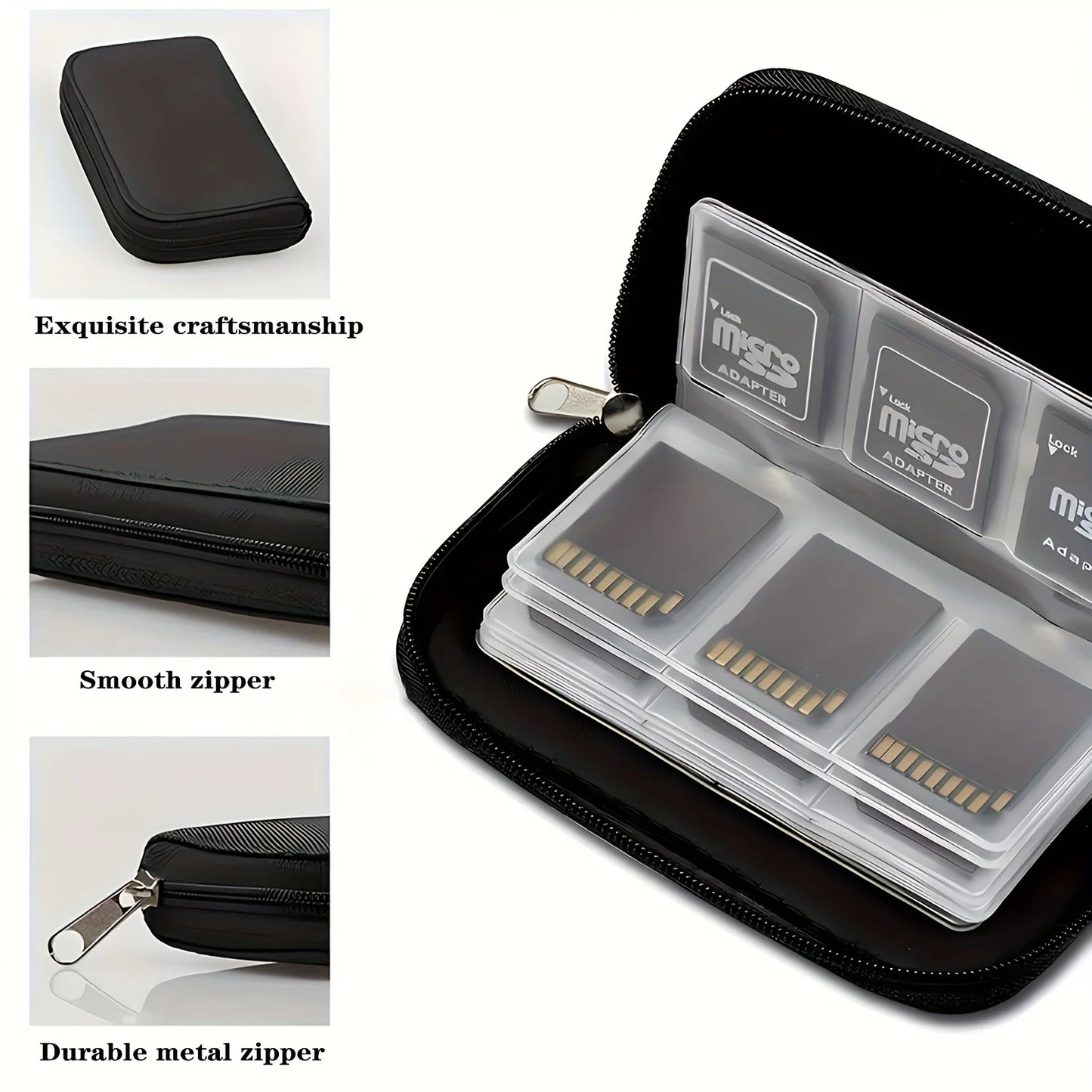 Memory Card Storage Bag Carrying Case Holder Wallet 22 Slots for