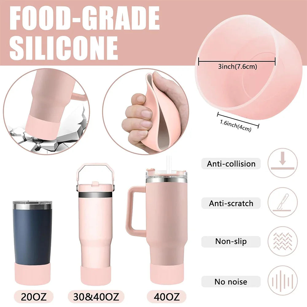 9pcs Accessories Set 3 Spill Proof Stopper Flowers Straw Cover Boot 2