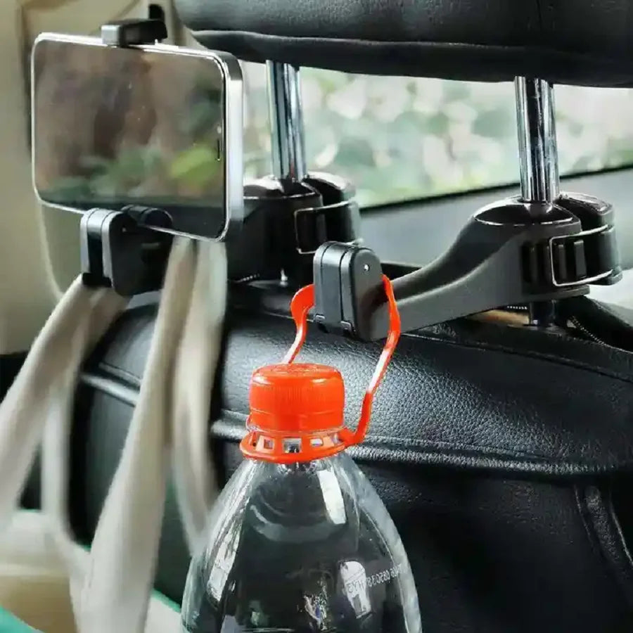 Car mounted hook black phone holder hook multifunctional car lock type