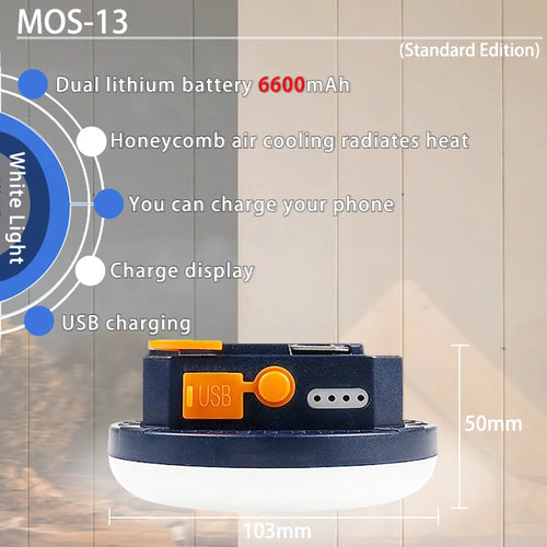 MOSLIGHTING Rechargeable Camping Light Outdoor Fishing Flashlight Tent