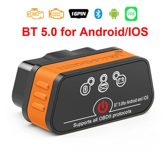 Konnwei ELM327 V1.5 Bluetooth 5.0 OBD2 Scanner ELM 327 V1 5 OBDII Auto