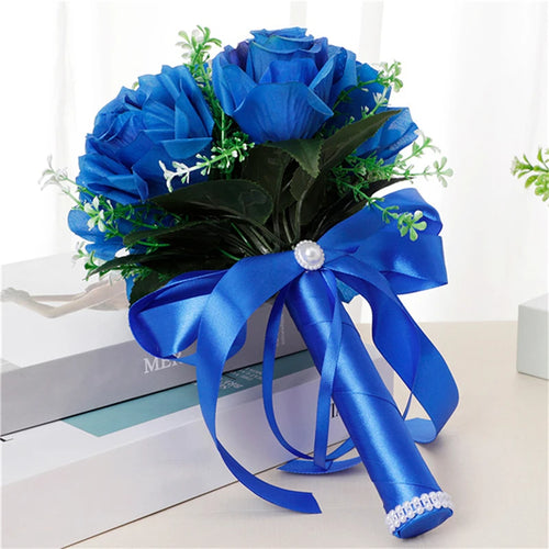 Bridal Flower Bouquet Wedding Supplies Artificial Silk Rose Peony