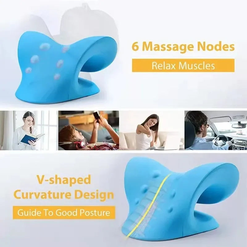 Neck Massage Pillow, Shoulder, Cervical Chiropractic, Traction Device,