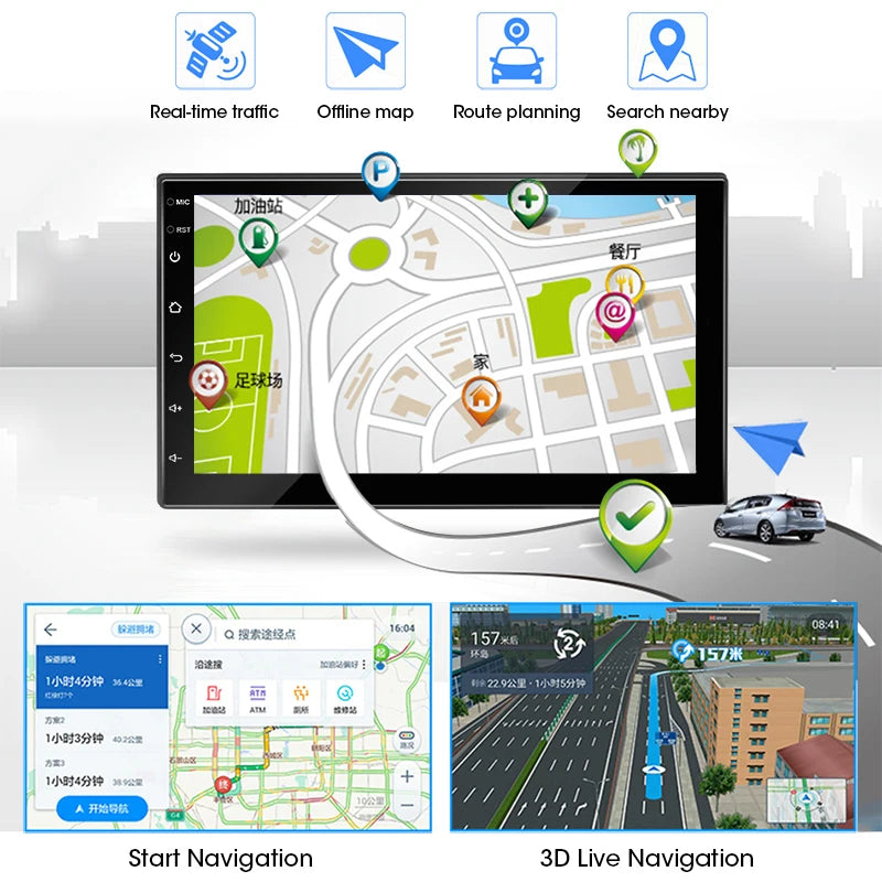 Vtopek 7 9 10 Inch Android 12 4G Car Radio For Toyota VW Kia Nissan