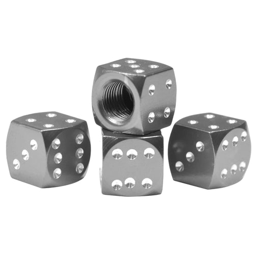 4Pcs/Lot Aluminum Alloy Car-styling AUTO Dice Dust Valve Caps Car