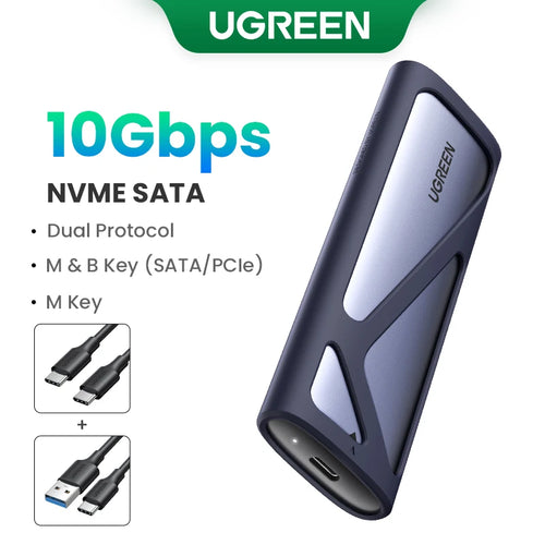UGREEN M2 SSD Case NVME SATA Dual Protocol M.2 to USB Type C 3.1 SSD