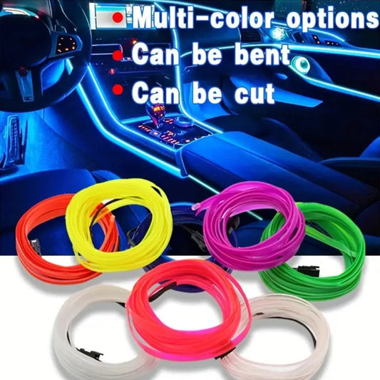 3M-5M Atmosphere Lamp EL Cold Light Line With DIY Decorative Dash