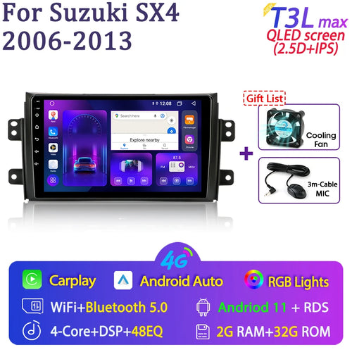 Srnubi Android Car Radio For Suzuki SX4 2006 - 2014 For Fiat Sedici