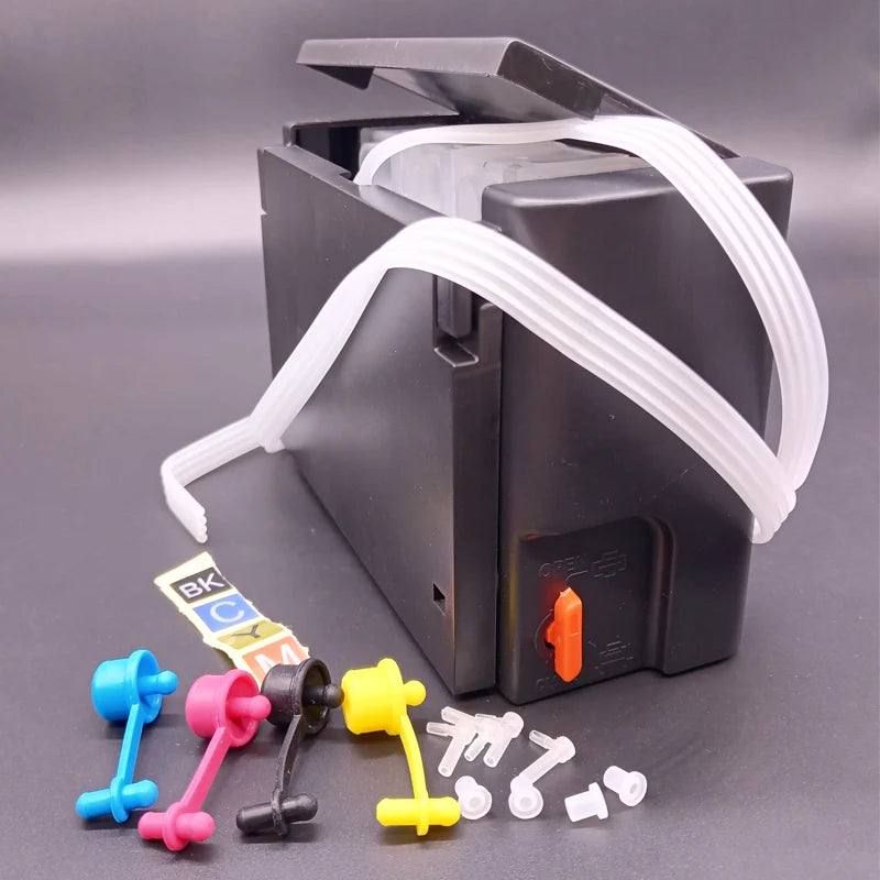 4 Color Printer Empty Tank Box Replacement Kit DIY CISS Refill Case