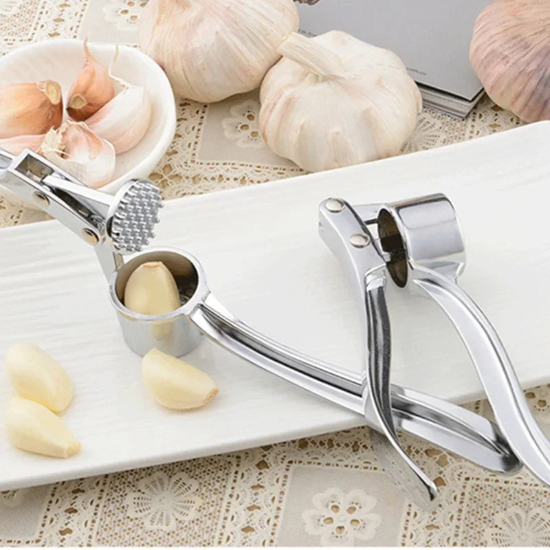 Kitchen Stainless Steel Garlic Smasher Squeezer Manual Press Grinding