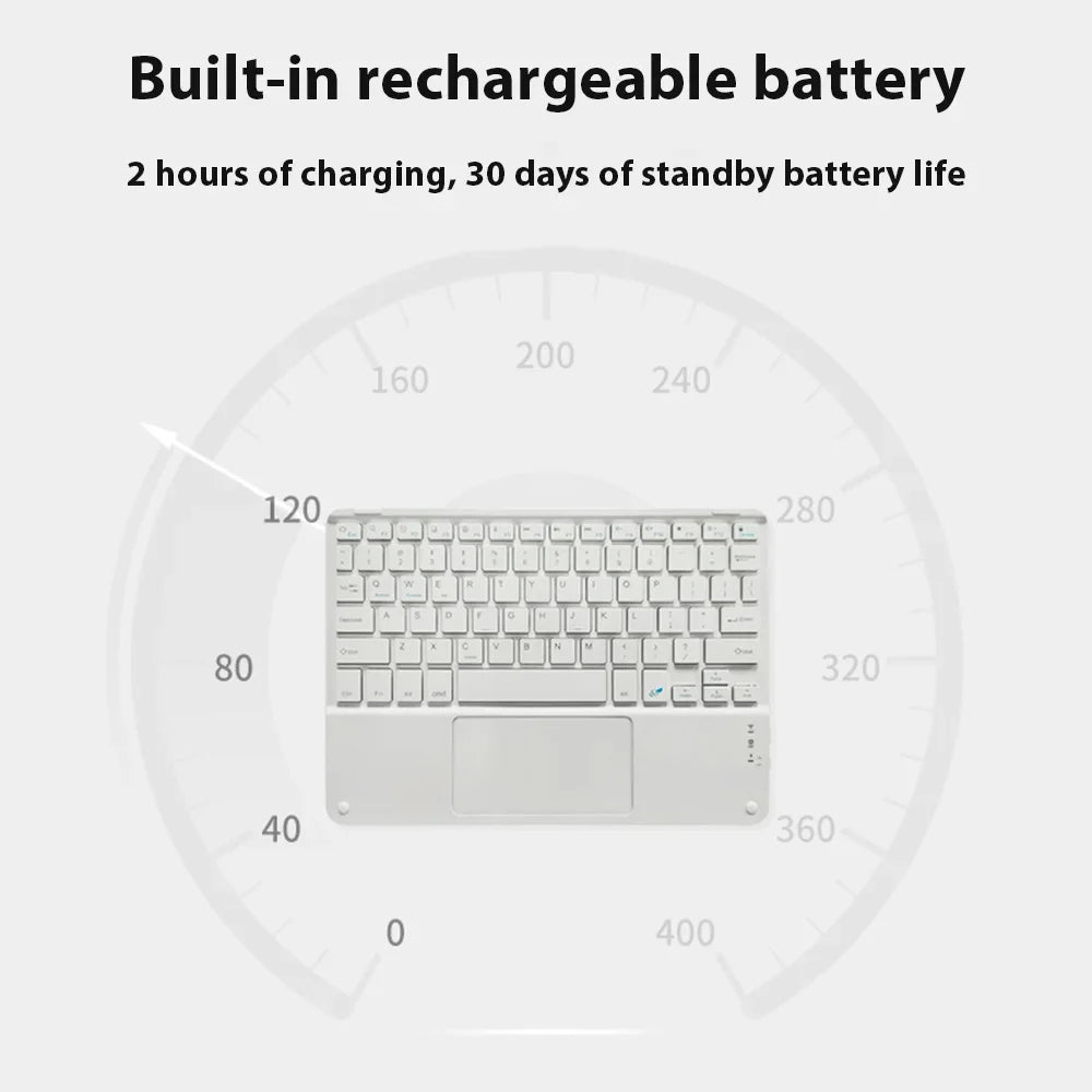 For IPad Wireless Silent Keyboard with Touchpad for Xiaomi Samsung