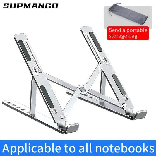 Aluminum Alloy Laptop Holder Stand Adjustable Foldable Portable for