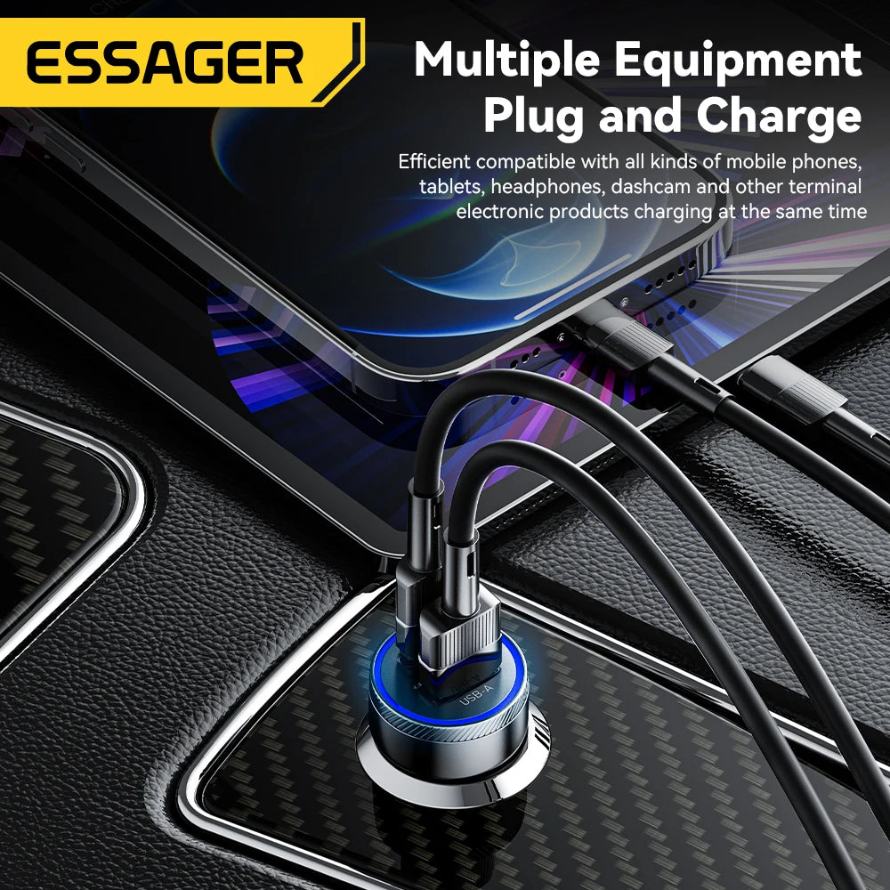 Essager 54W USB Car Charger 5A Fast Charge 3.0 QC  SCP AFC 30W USB