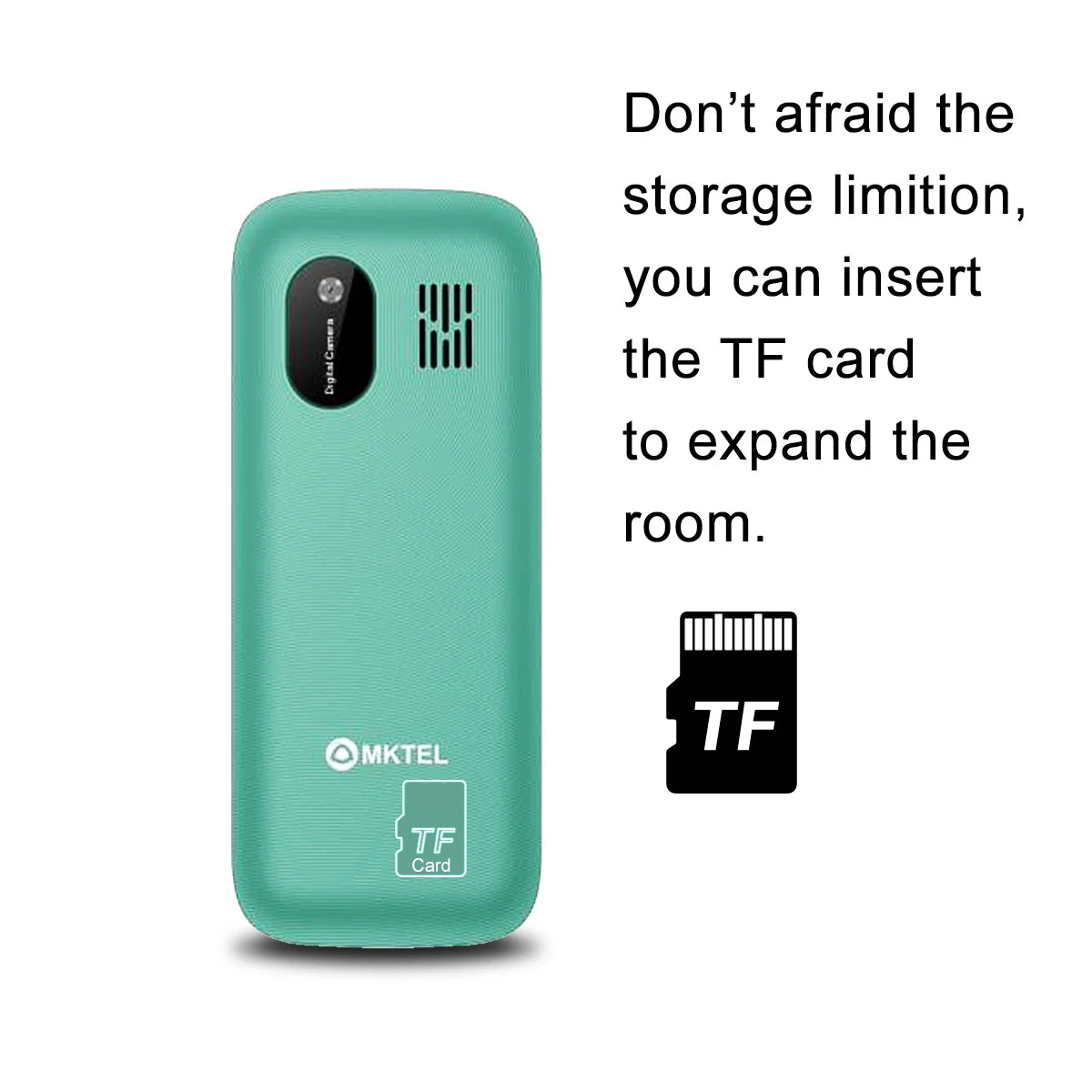 MKTEL M2023 Feature Phone with 1.77inch Display 800mAh Battery Dual