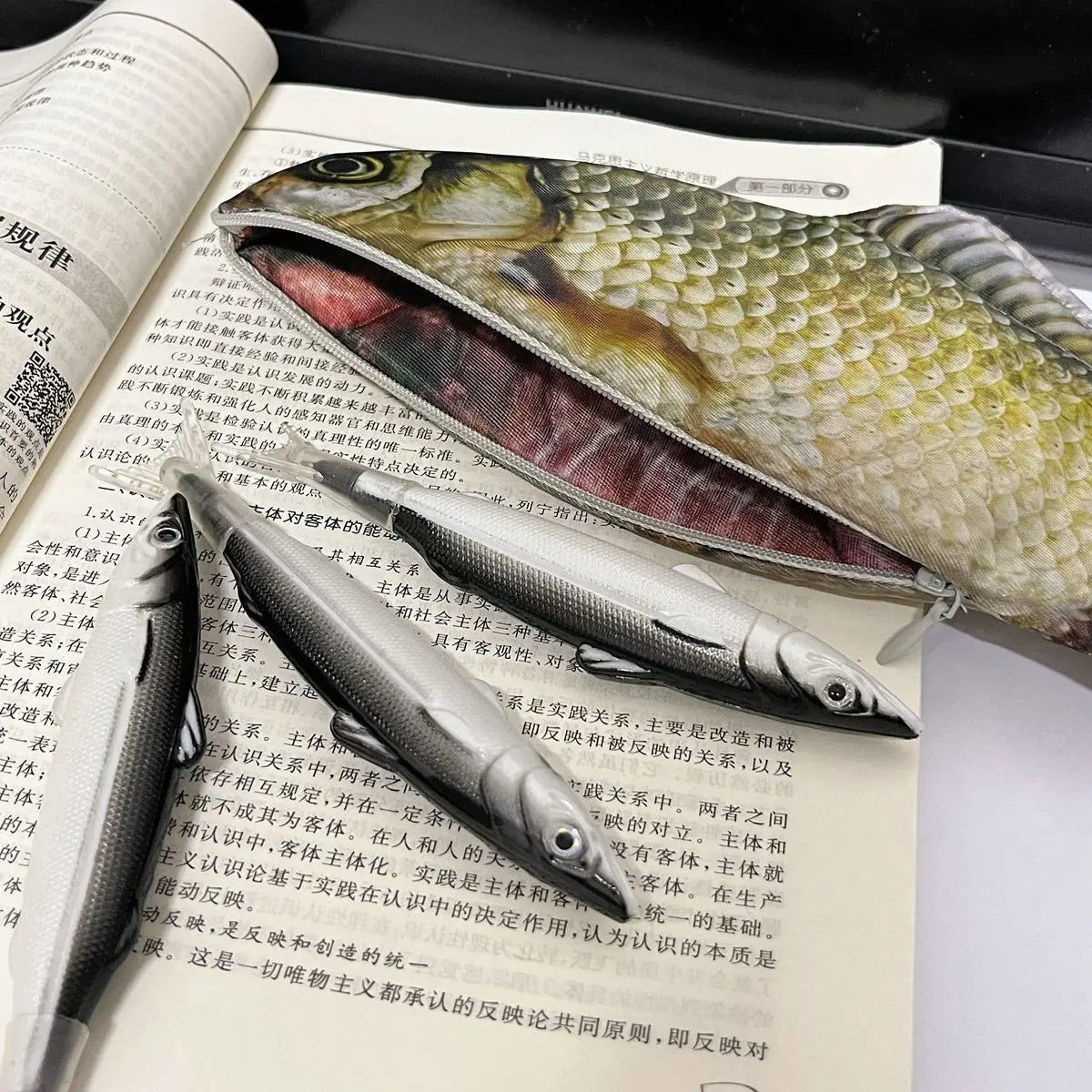 Creative Simulated Salted Fish Pencil Case Large Capacity Pencils