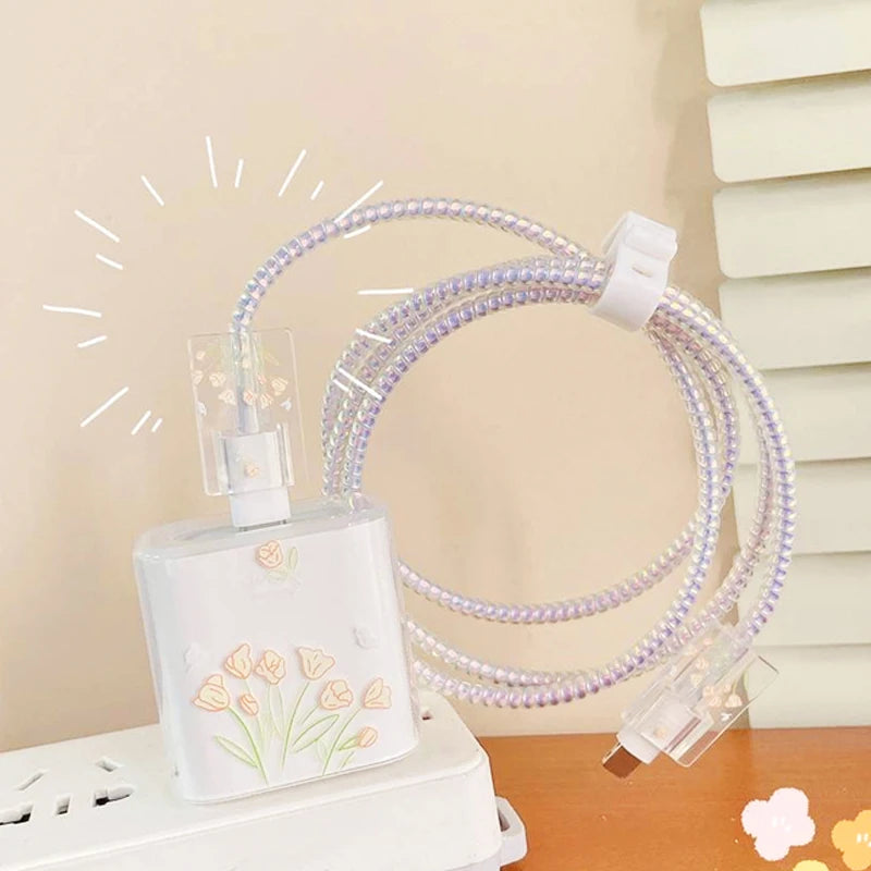 3D Gradient Color Soft Silicone Charger Case for Iphone 14 13 Pro 18w