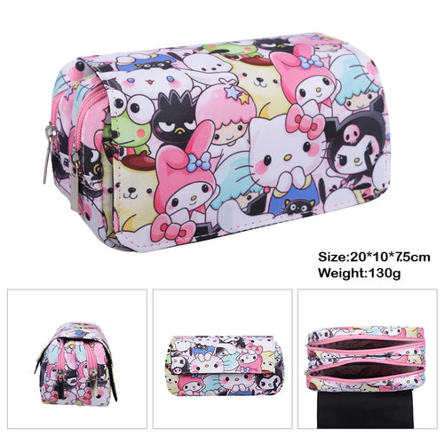 Printing Kuromi Double-layer Pencil Bag Primary and Secondary School