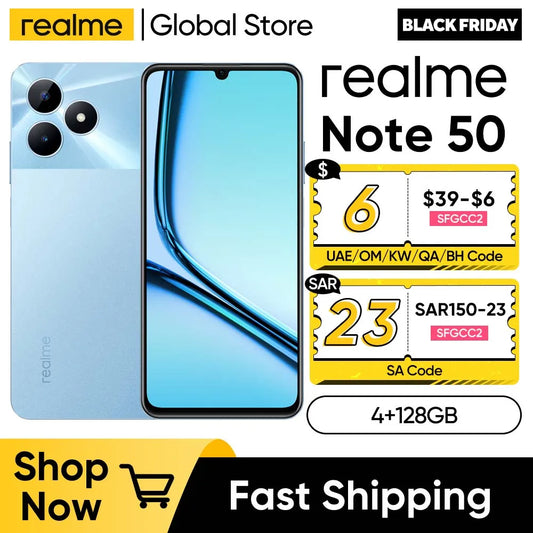 realme Note 50 Mobile Phone 6.74" 90Hz Realistic Screen 13MP AI Camera