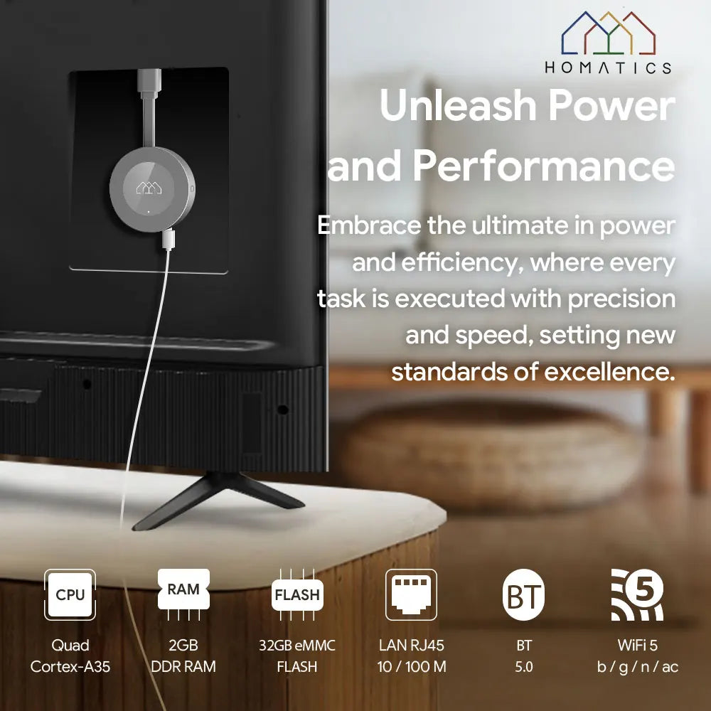 HOMATICS Dongle G 4K TV Stick with Netflix 4K Google Certified 2G32G