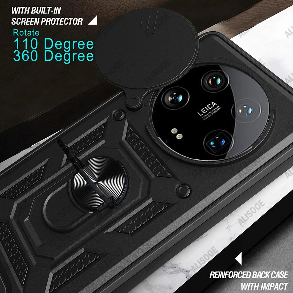Armor Funda for Xiaomi 14 Ultra Redmi A4 14C 4G POCO C75 Case Slide