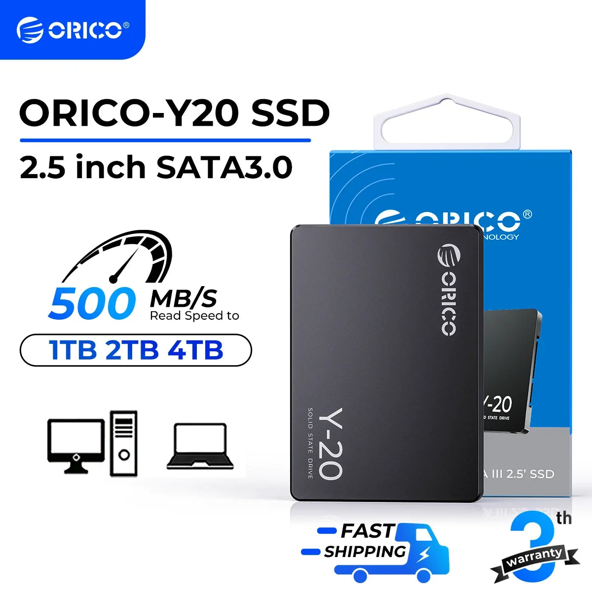 ORICO SATA III SSD 2.5” Internal Solid State Drive 3D NAND 512GB 1TB