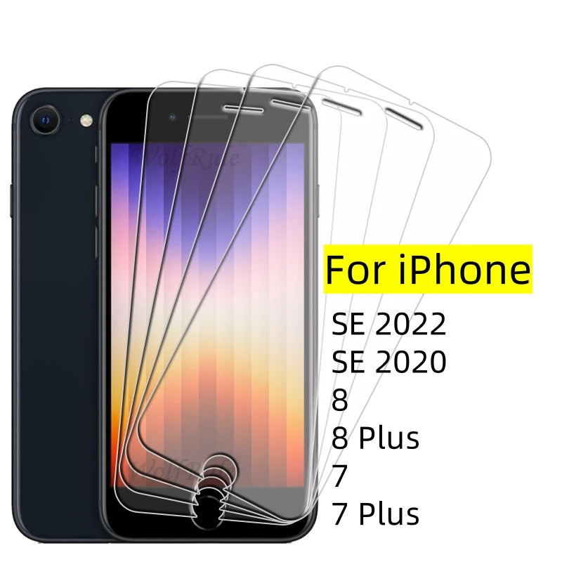4Pcs For iPhone SE 2022 Glass iPhone SE 2022 2020 7 8 Plus Tempered