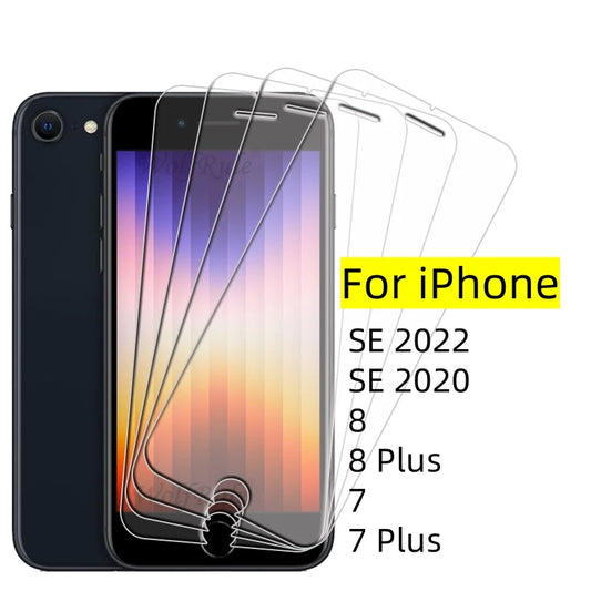 4Pcs For iPhone SE 2022 Glass iPhone SE 2022 2020 7 8 Plus Tempered